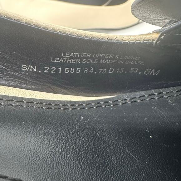 Tory Burch Cream Square Toe Block Heel Faux Buckle Womens Shoe Size 6 Officecore - Picture 13 of 16